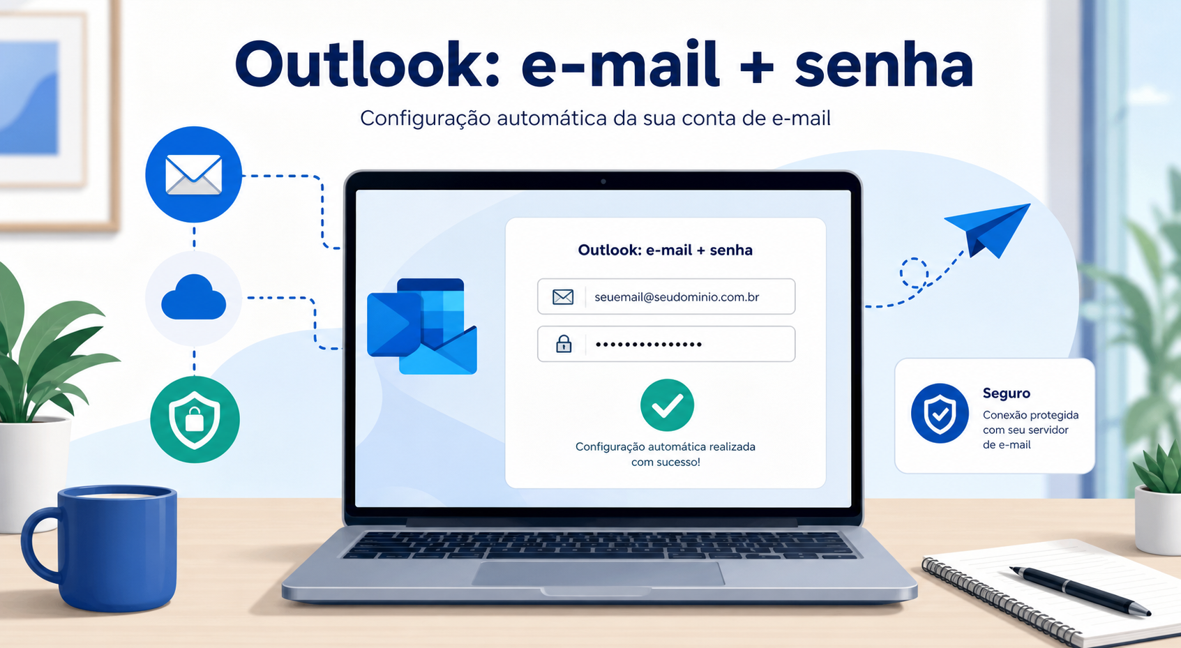 Como configurar e-mail no Outlook pela Fortalhost